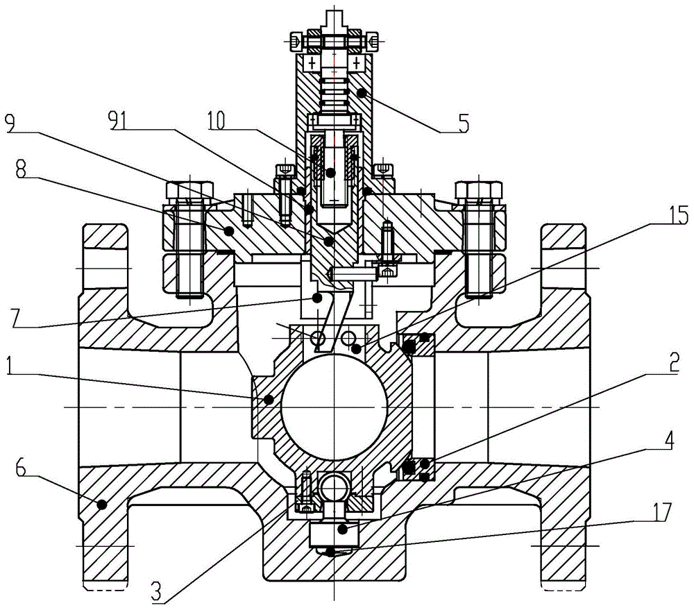 一种轨道行程控制球阀的制作方法