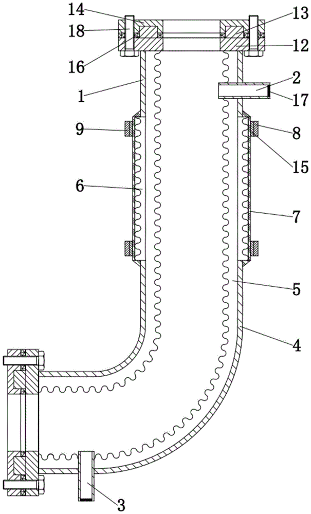 一种用于支架搬运车的波纹管连接装置的制作方法