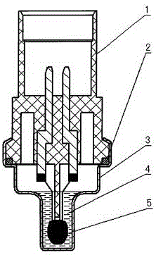 一种防止导热介质流动的温度传感器及其制造方法与流程