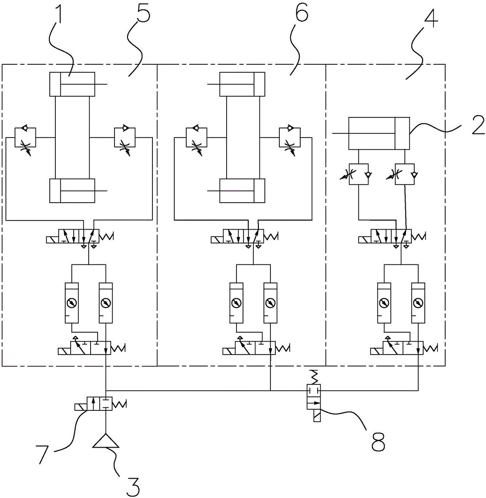 一种办公椅靠背强度检测设备上的控制装置的制作方法