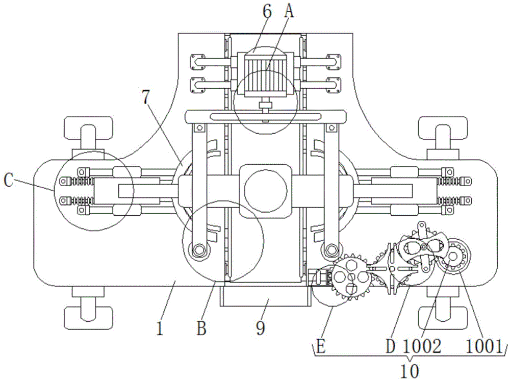 一种连续渐进式热水器法兰盘冲压平台的制作方法