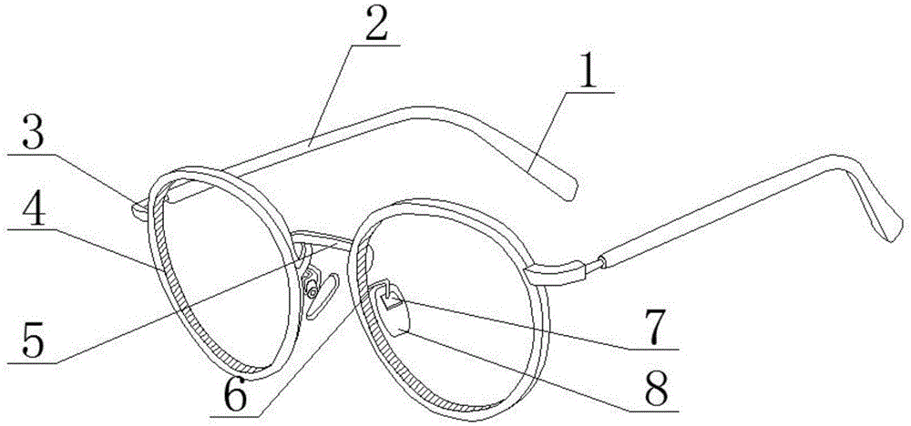 一种便于镜片牢固安装的眼镜框的制作方法