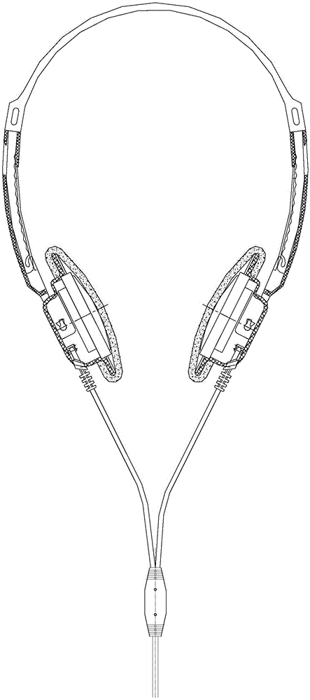 一种拉簧式头带过线耳机的制作方法