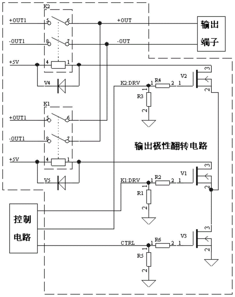 一种程控直流电源输出极性翻转电路的制作方法