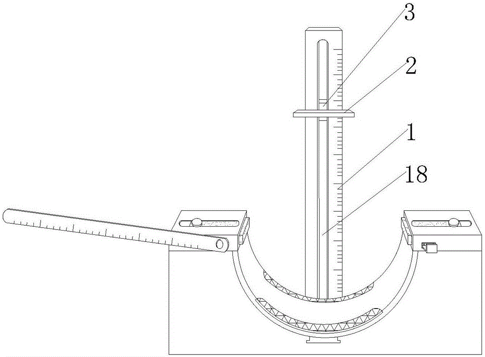 一种背衬轴承截面高度测量装置的制作方法