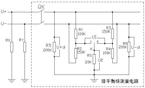 用于电动汽车充电桩绝缘检测系统的非平衡桥测量装置的制作方法