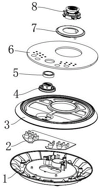 一种养生壶功能选择面板的制作方法