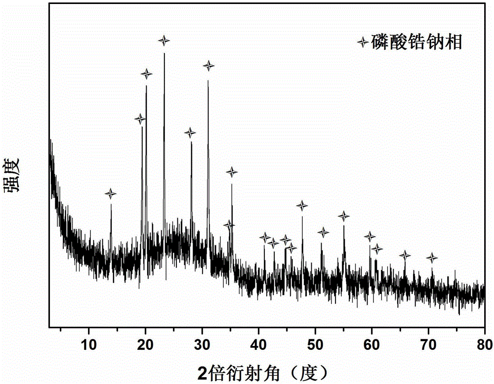 磷酸锆钠玻璃陶瓷固化基材的一步法制备方法与流程