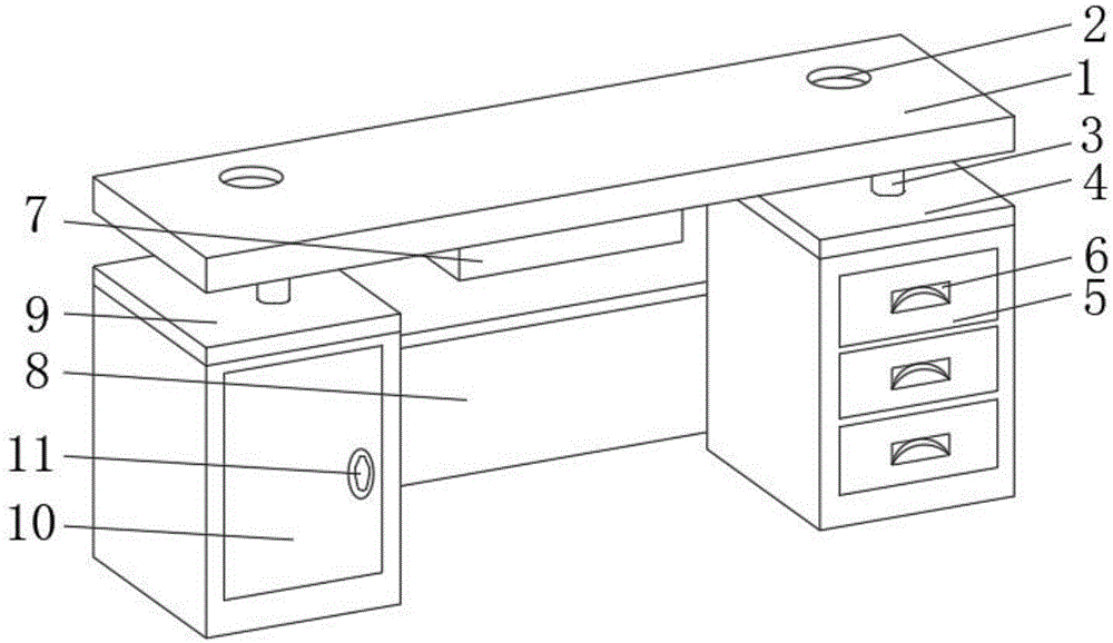 一种办公桌的制作方法