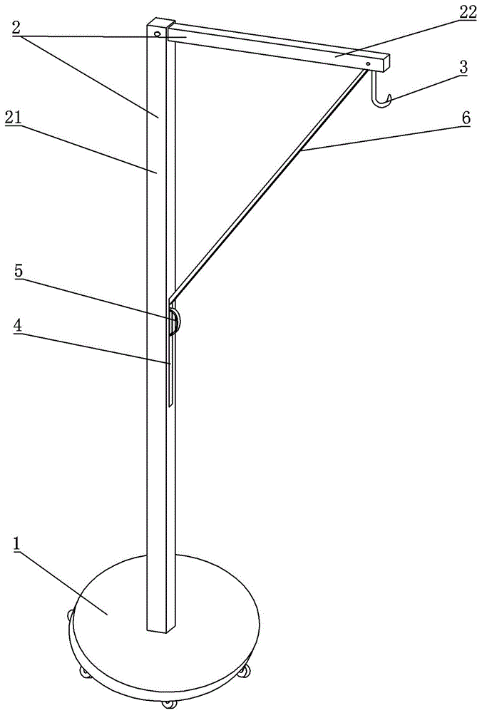 一种方便调节高度的输液架的制作方法