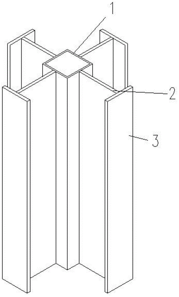 一种中心钢管型钢异形柱的制作方法