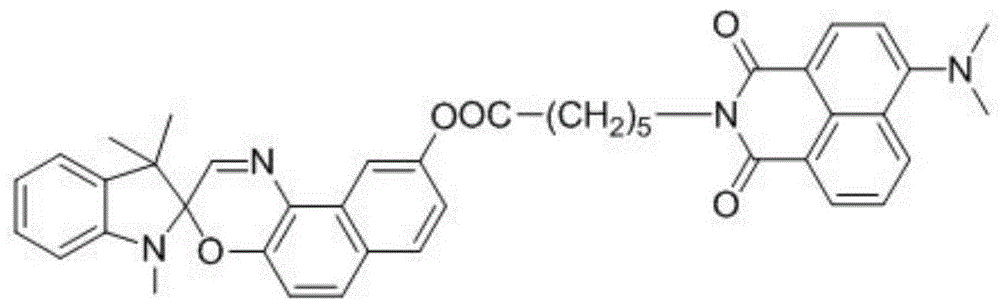基于1,8-萘酰亚胺单元的螺噁嗪类氢离子荧光探针化合物及其合成方法和应用与流程