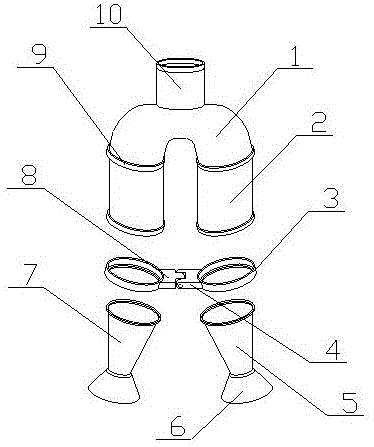 一种水利工程充填袋双向填砂喷头的制作方法