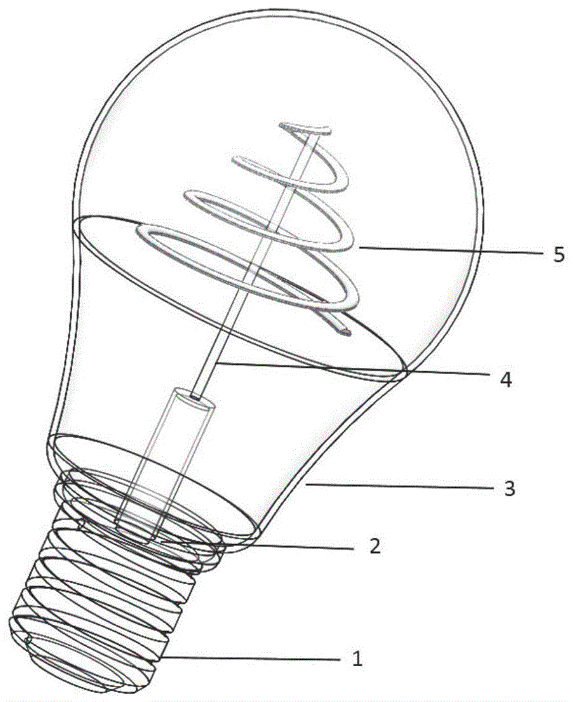 一种吸热补光LED灯泡及其制备方法与流程