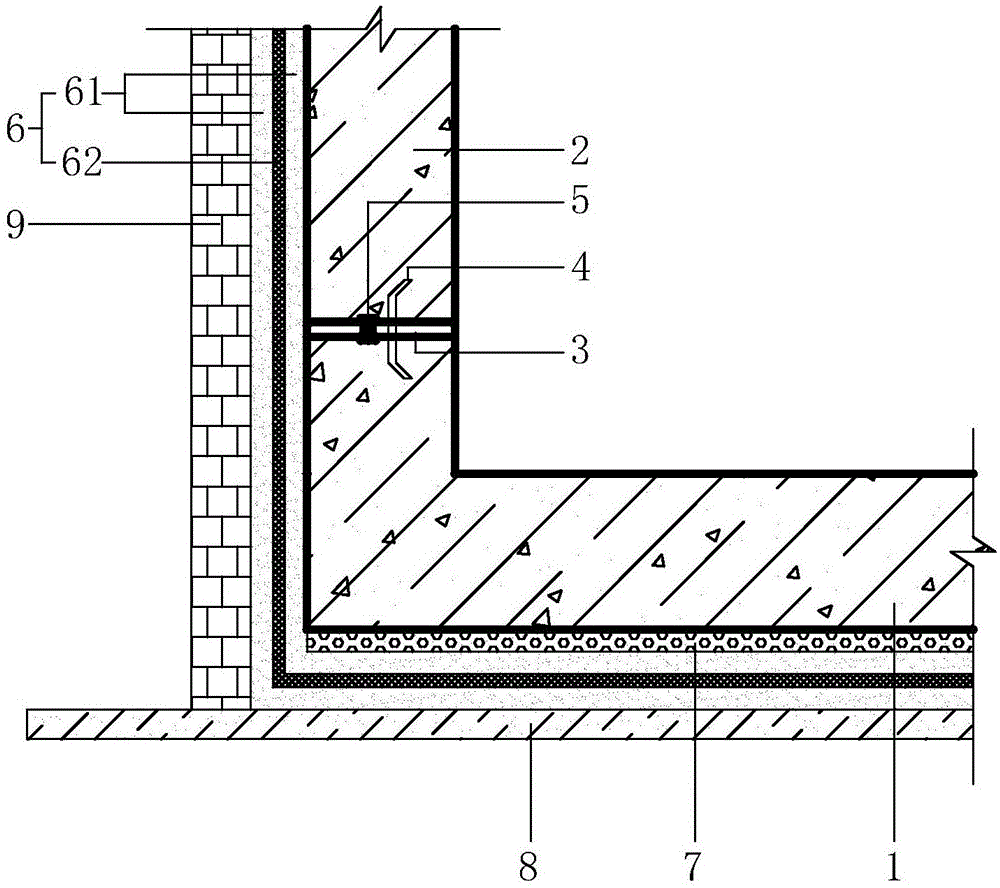 一种富水区电梯井外防水结构的制作方法