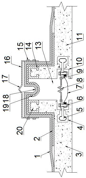 一种建筑物屋顶变形缝防水连接结构的制作方法