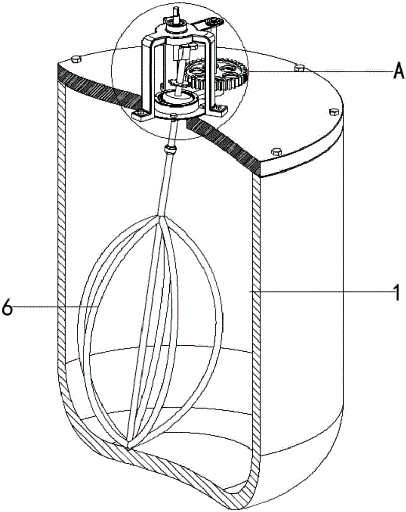 一种化工罐陀螺轮轴搅拌装置的制作方法