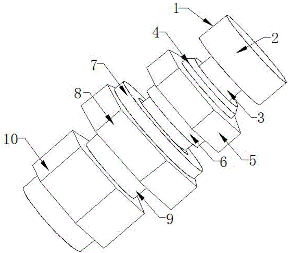 一种尼龙金属软管紧密型接头组件的制作方法