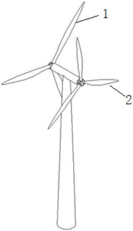 一种带有无人机无线充电装置的双叶轮风力发电机的制作方法