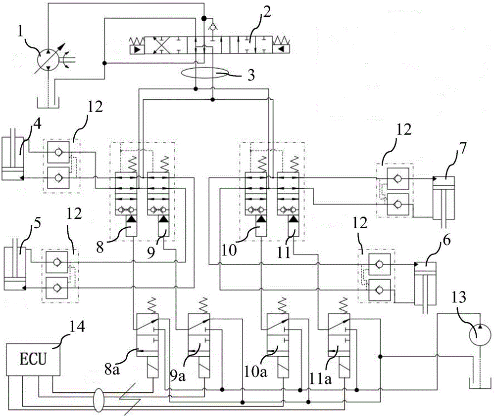 一种支腿液压系统及工程机械的制作方法