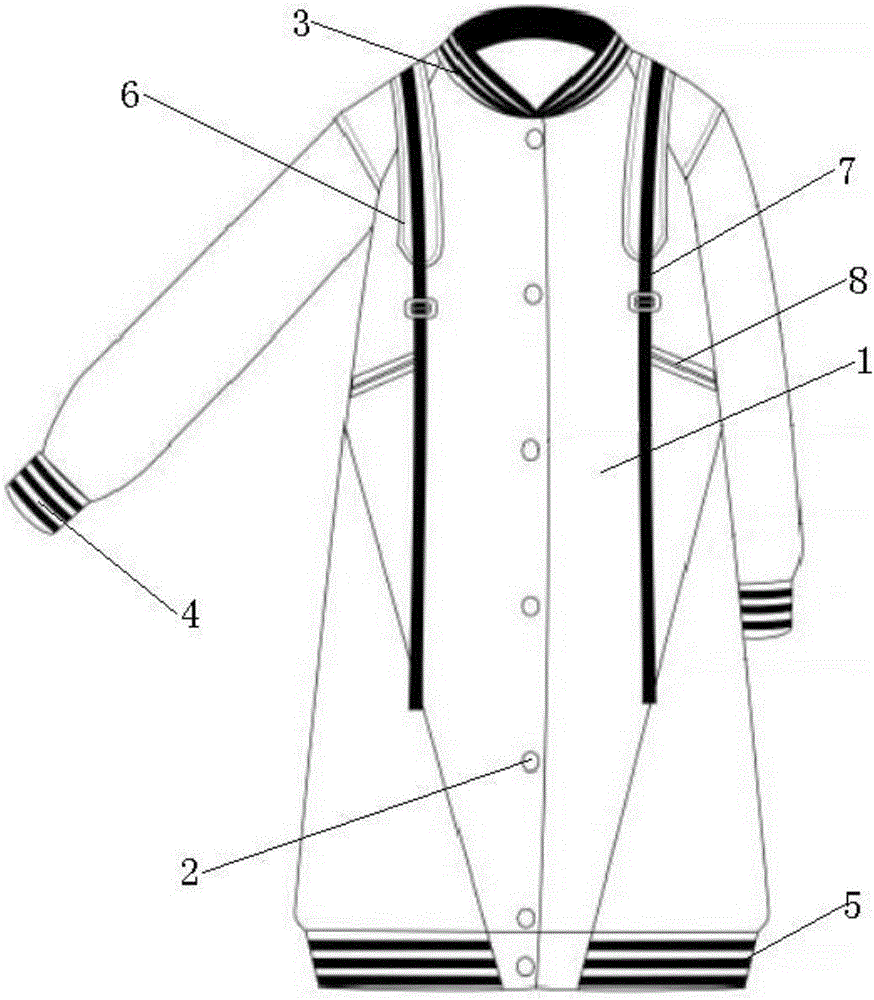 一种可拆卸包的服装的制作方法