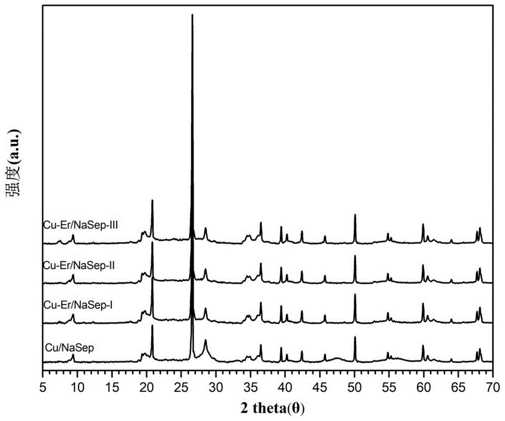 钠化海泡石负载Cu-Er复合型催化剂的制备方法和应用与流程