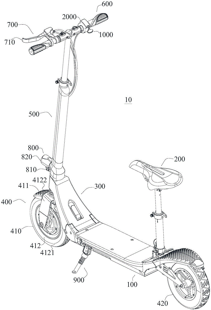 座椅折叠机构以及电动滑板车的制作方法