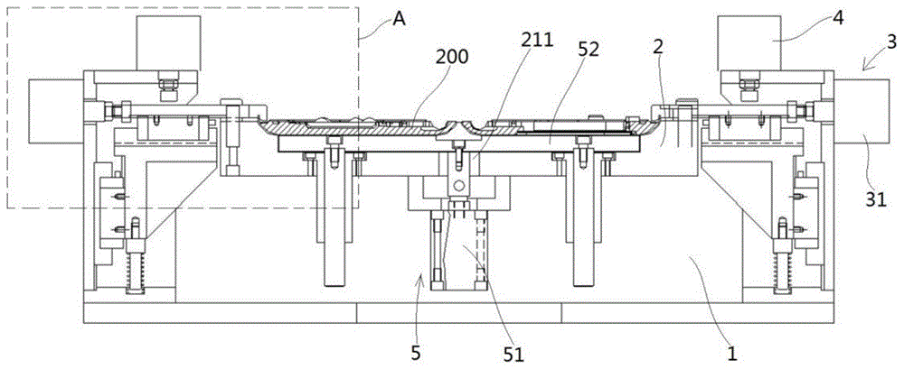 汽车豪华遮阳板全周边自动翻边机构的制作方法