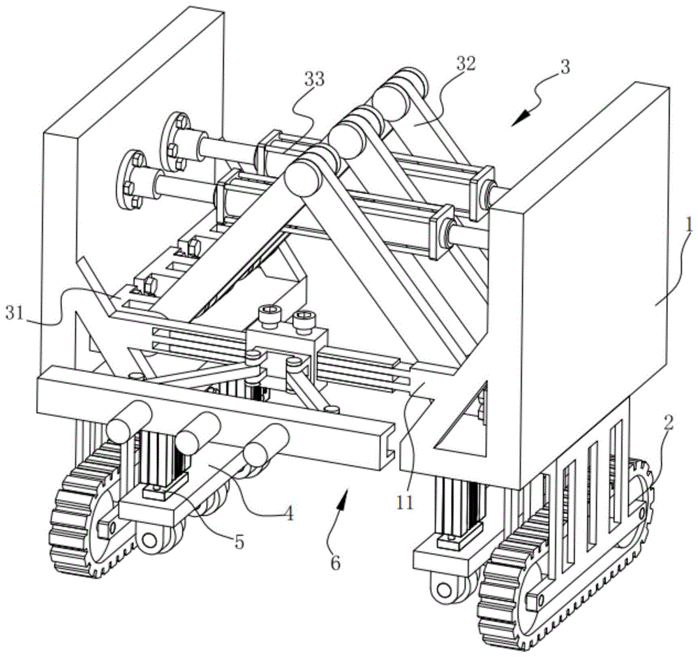 打包机液压折叠牵引机构的制作方法