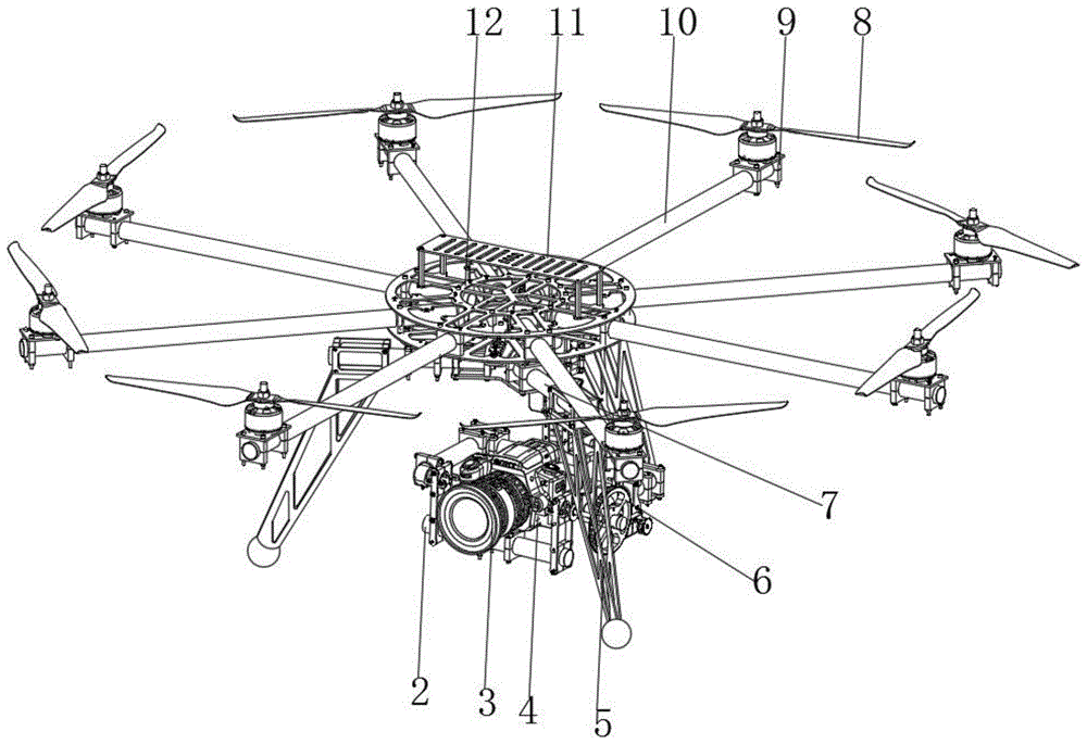 一种环境勘测用三撑腿模块组合式旋翼无人机的制作方法