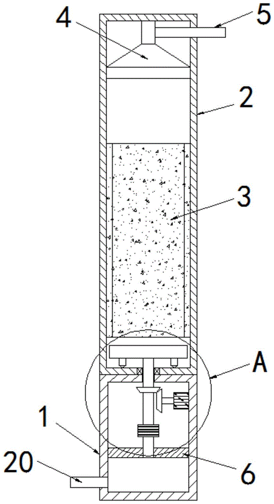 一种防止板结的树脂吸附废水处理装置的制作方法