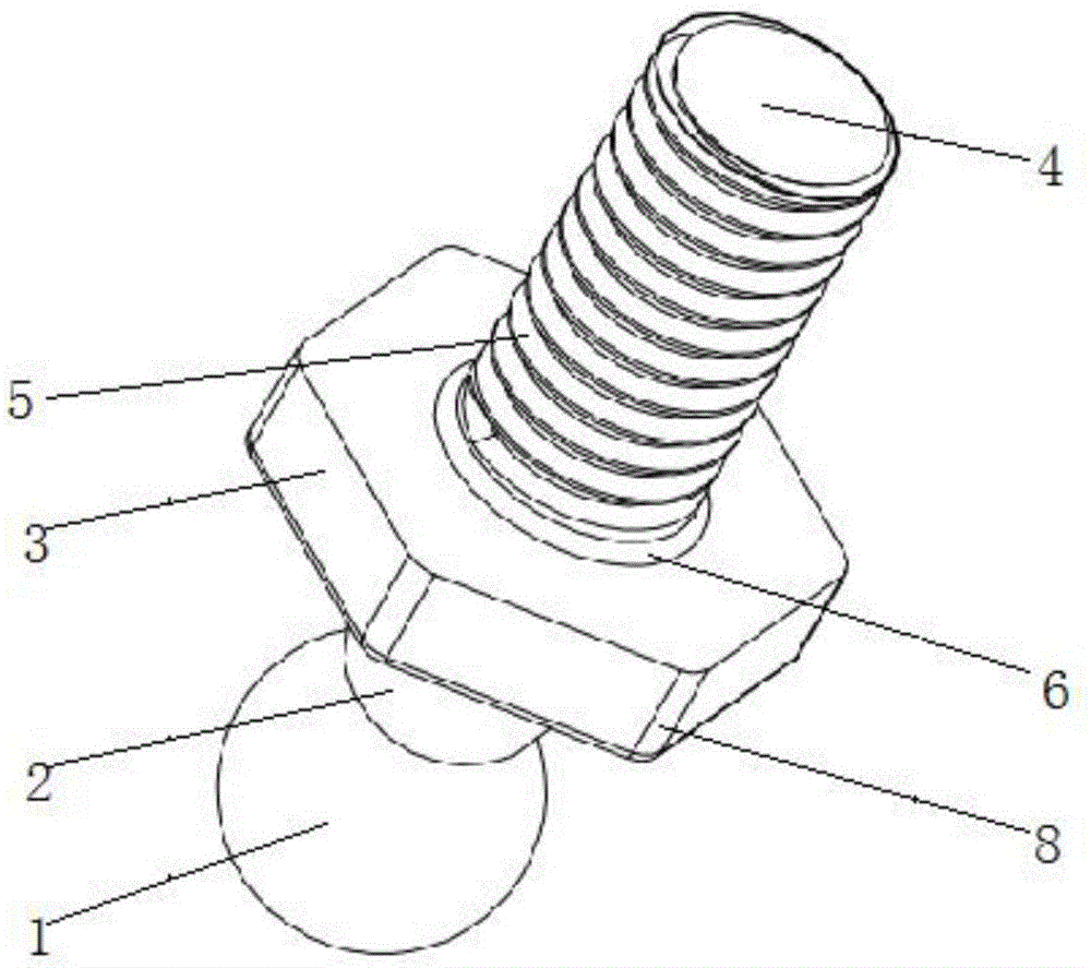 一种汽车引擎盖支撑杆连接用螺栓的制作方法