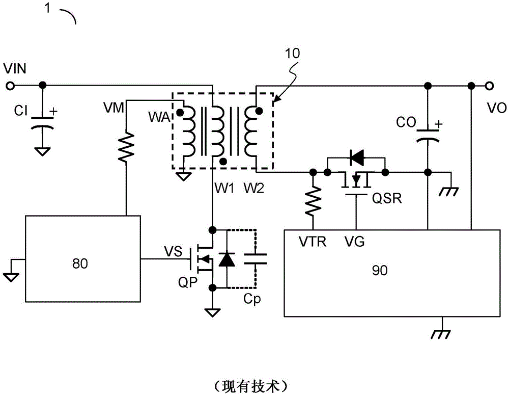 用于返驰式电源供应电路的零电压切换控制电路的制作方法