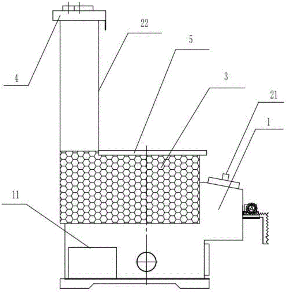 方形固硫蜂窝型煤专用配套低排放炉具的制作方法