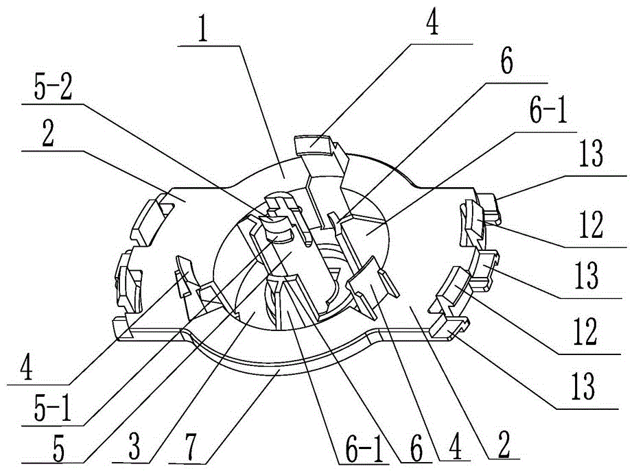 一种电风扇网罩与扇叶的运输固定支架的制作方法