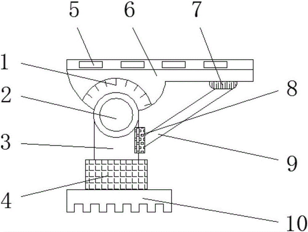 一种摄像灯的双轮调节座设备的制作方法