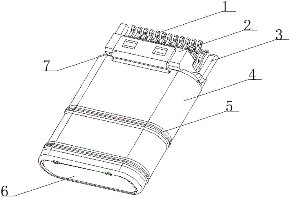 一种新型的USB TYPE C公头连接器的制作方法