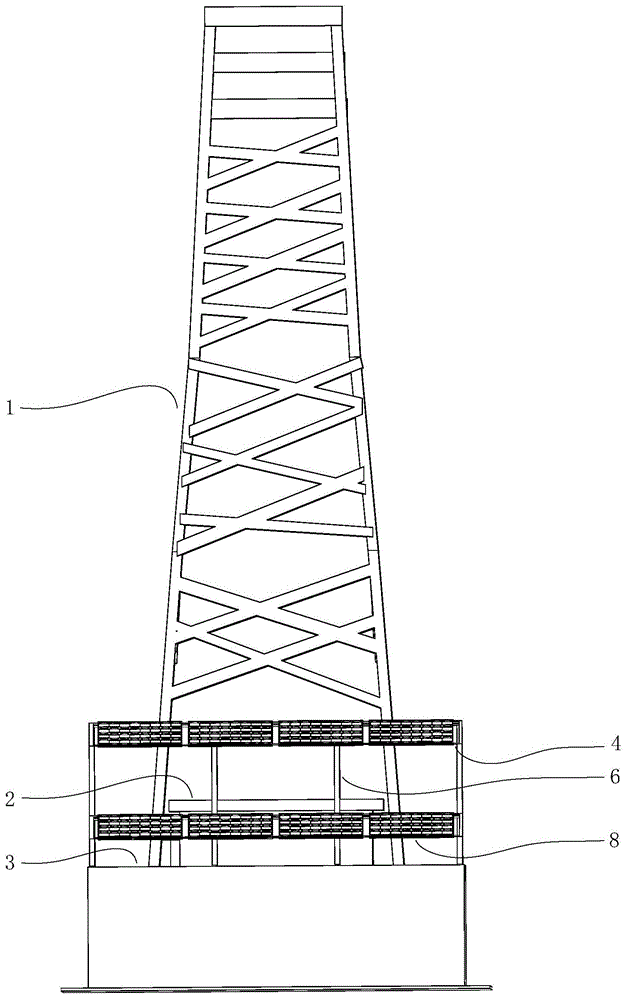 塔下通信基站太阳能电池阵列横向安装结构的制作方法