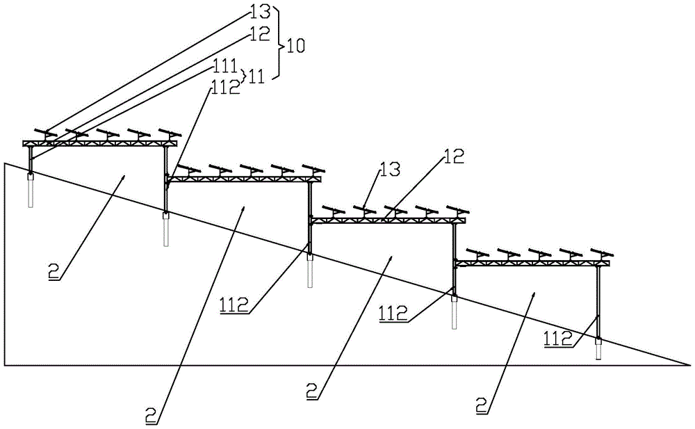 一种梯田式太阳能棚架的制作方法