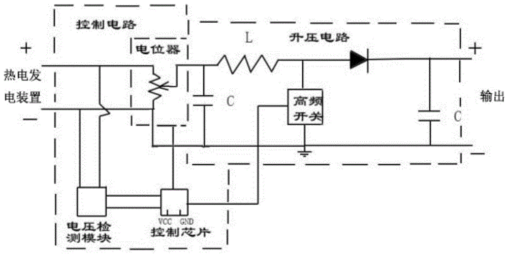 一种热电发电装置的电压转化系统的制作方法