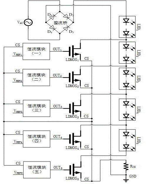 交流直连LED驱动IC中的总谐波失真调节方法及电路与流程