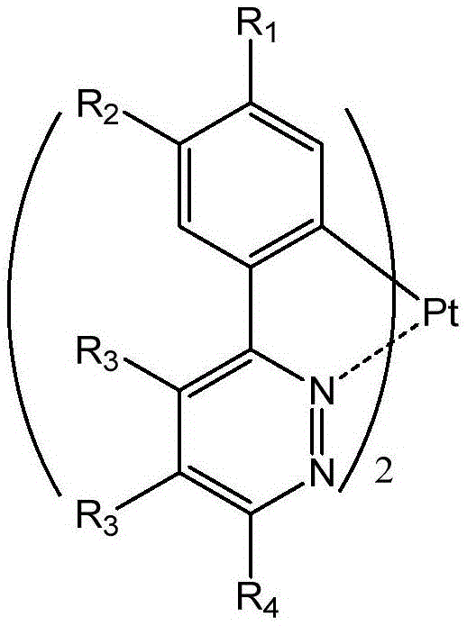 一种以哒嗪衍生物为配体的双环金属铂（II）配合物及其制备方法和应用与流程