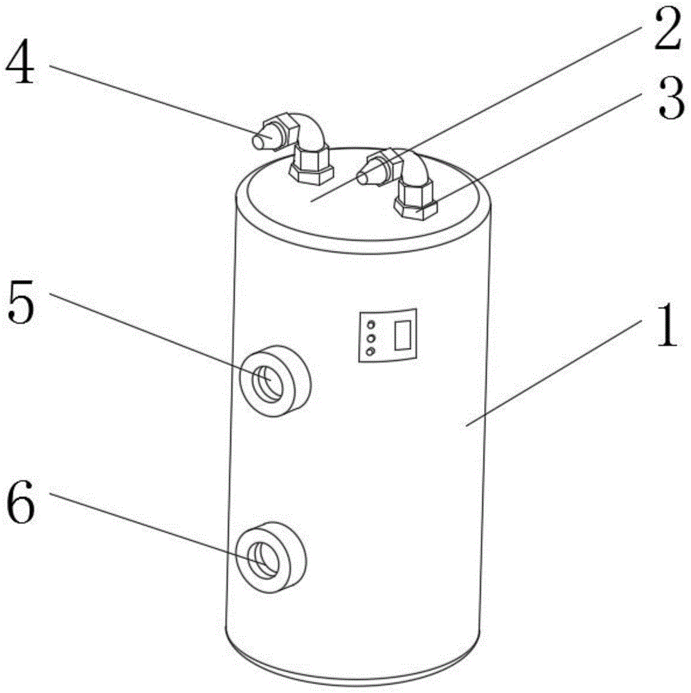 一种空气源热水机的冷热换热器防冻装置的制作方法