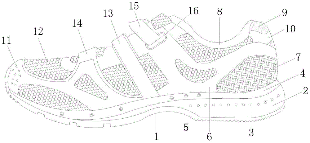 一种具有透气性功能的运动鞋的制作方法