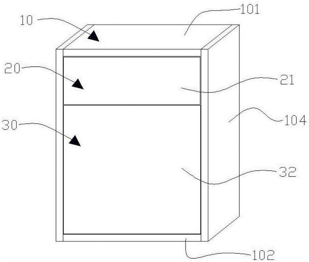 一种具有隐藏式锁扣结构的柜体的制作方法