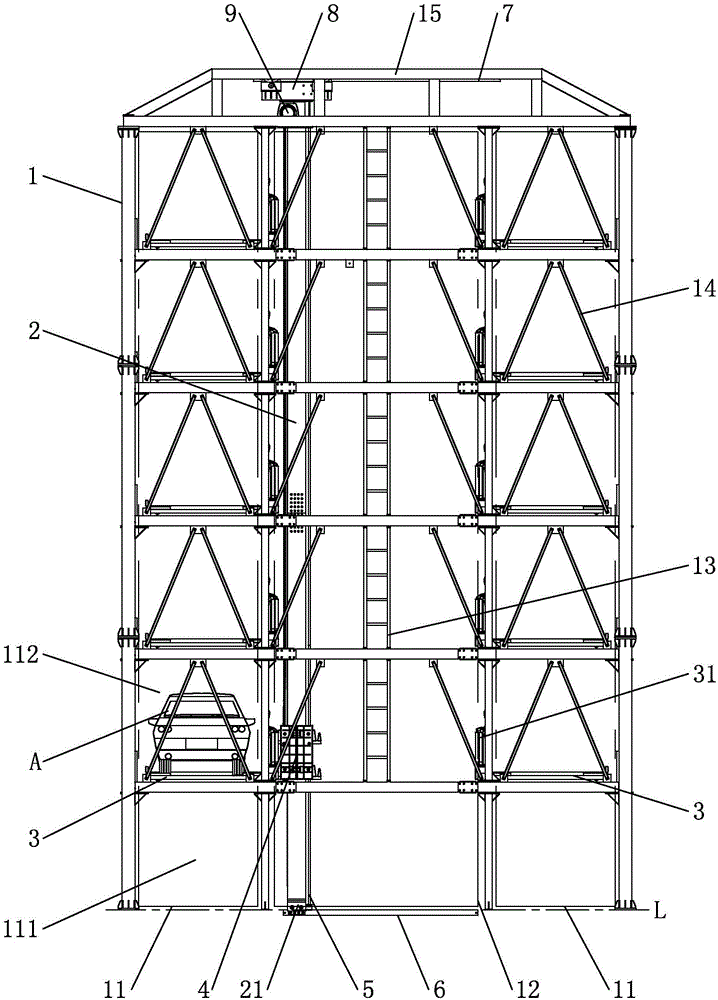 垂直升降式立体停车库的制作方法