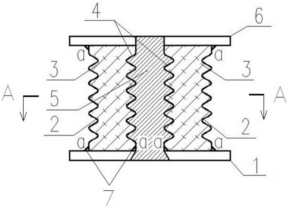 一种铅芯波纹钢管约束橡胶支座的制作方法