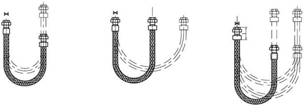 一种U形弯曲运动的氧枪金属软管的制作方法