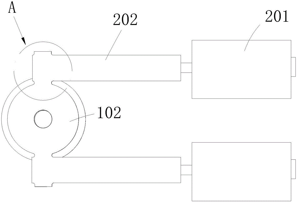 两侧并行驱动的扭转变幅结构的制作方法