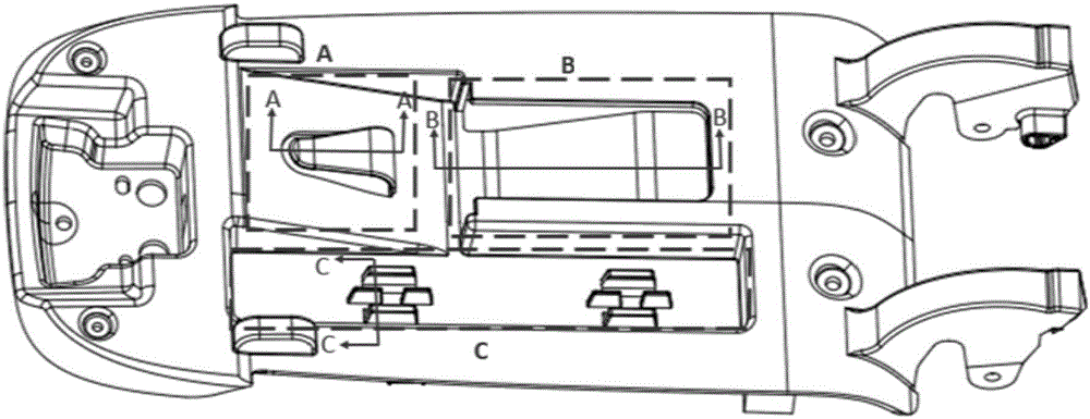 车辆的扶手下盖板上的储物结构的制作方法